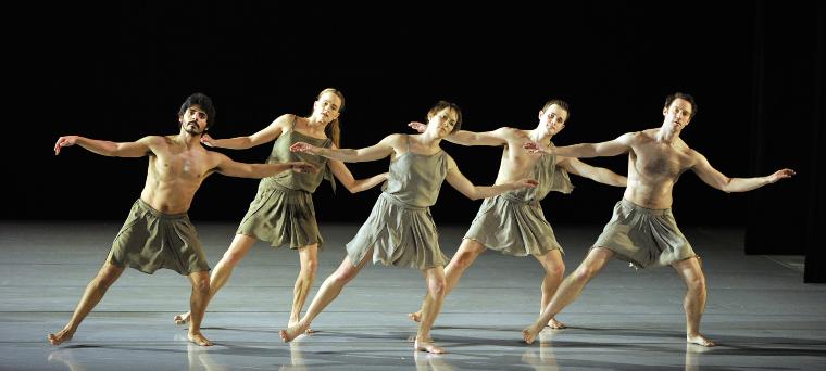 Domingo Estrada, Jr., Julie Worden, Elisa Clark, Dallas McMurray, and John Heginbotham in "Socrates," 2010