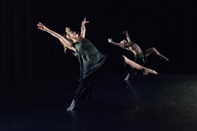 Lesley Garrison and Aaron Loux in "Grand Duo," 2018