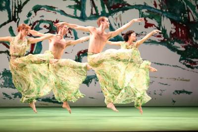 Chelsea Acree, Billy Smith, Noah Vinson, and Maile Okamura in "Acis and Galatea," 2014