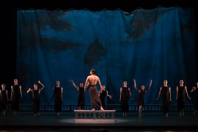 Domingo Estrada, Jr. (as Aeneas) with the Dance Group in "Dido and Aeneas," 2017
