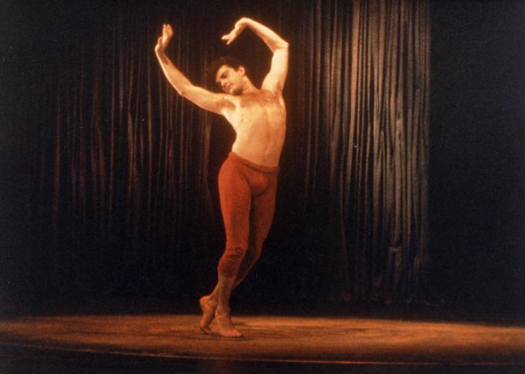 Mark Morris in "Jealousy" on the set of "Great Performances," 1986