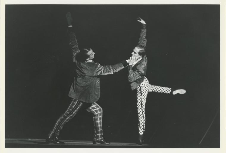 Rob Besserer and William Wagner in the premiere performance run of the "The Hard Nut," 1991