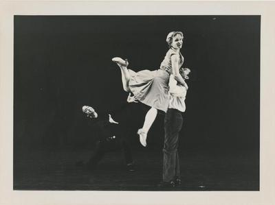 Guillermo Resto, Clarice Marshall, and Keith Sabado in the premiere performance run of "Going Away Party," 1990