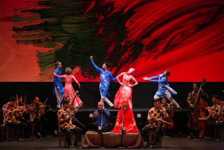 Zaki Valiyev, Alim Qasimov, Fargana Qasimova, Rauf Islamov, and the Dance Group in "Layla and Majnun," 2017