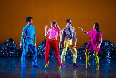 Durell R. Comedy, Lesley Garrison, Brandon Cournay, and Mica Bernas in "Pepperland," 2019