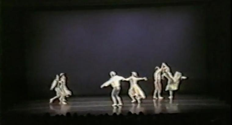 Screenshot from the performance video of Jacob's Pillow Dance Festival, July 22-26, 1986