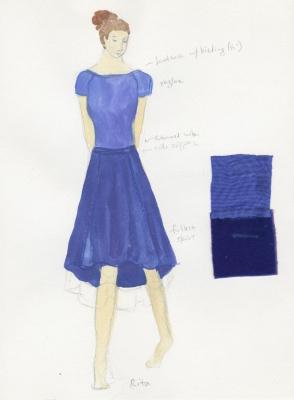Costume sketch for "Rock of Ages," 2004