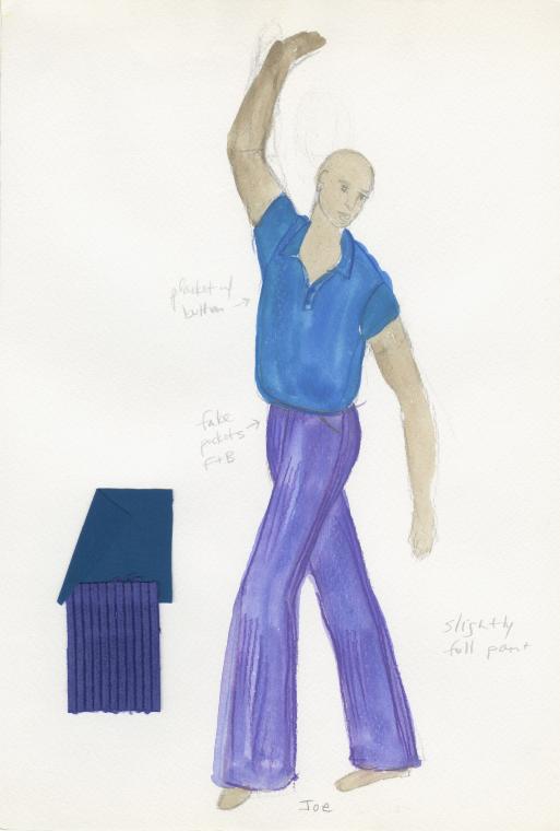 Costume sketch for "Rock of Ages," 2004