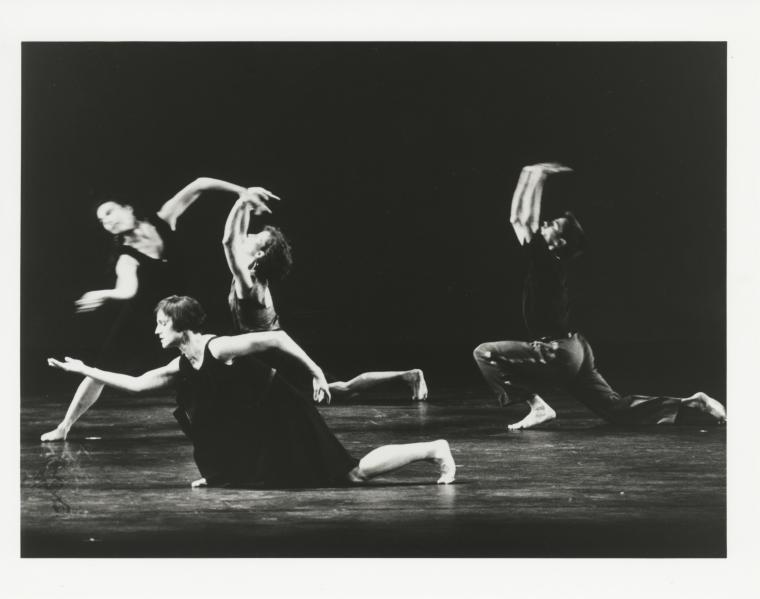 Tina Fehlandt (foreground) with June Omura, Alyce Bochette, and Joachim Schlömer in "New Love Song Waltzes," 1989