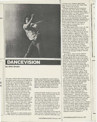 Dance Magazine - February 1987