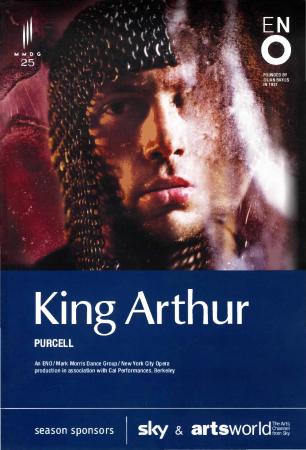 Program for "King Arthur" at the English National Opera - June 26-July 8, 2006