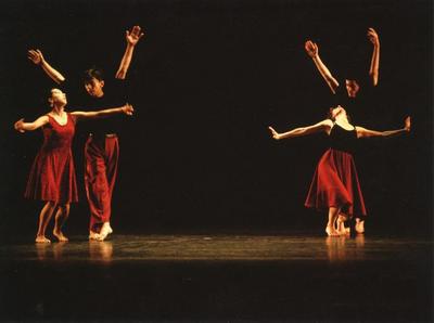 Olivia Maridjan-Koop, Keith Sabado, Penny Hutchinson, and Jean-Guillaume Weis in the premiere performance run of "Love Song Waltzes," 1989