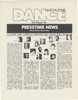 Dance Magazine - September 1987