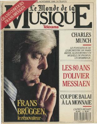 Le Monde de la Musique - November 1988