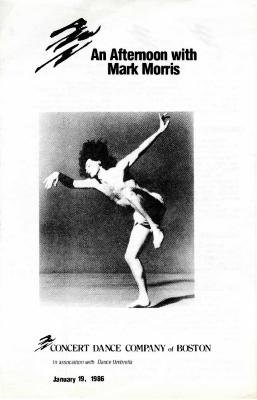 Program for "An Afternoon with Mark Morris" - January 19, 1986
