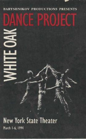 Program for The White Oak Dance Project (New York, New York) - March 1-6, 1994