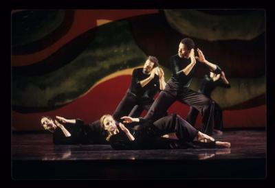 William Wagner, Guillermo Resto, Julie Worden, and Charlton Boyd in the premiere of "Rhymes With Silver" - March 1997