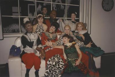 The cast of "The Hard Nut" during its Berkeley premiere - December 1996