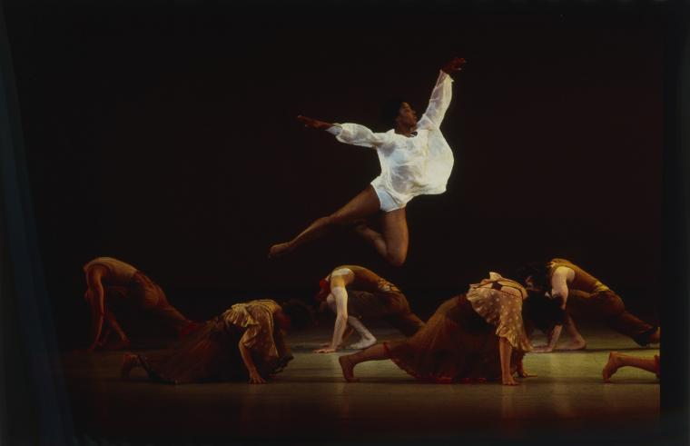 Michelle Yard and the company in the premiere performance run of "Four Saints in Three Acts," 2000