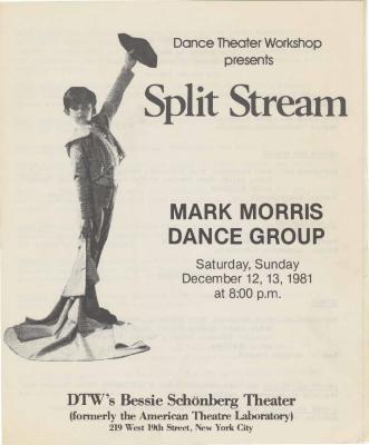 Program for Dance Theater Workshop presents Split Stream - December 12-13, 1981