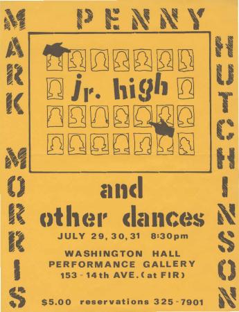 Flyer for "Jr. High and Other Dances" (Seattle, WA) - July 29-31, 1982