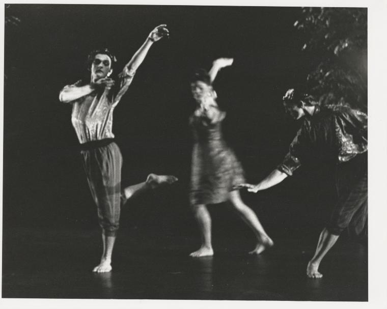 Mark Morris, Susan Hadley, and Rob Besserer in the premiere performance run of "Pièces en Concert," 1986