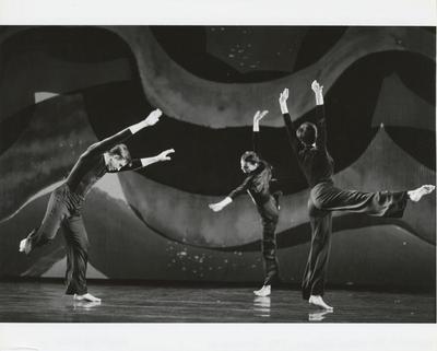 Dan Joyce, Mireille Radwan Dana, and Ruth Davidson in the premiere performance run of "Rhymes With Silver," 1997