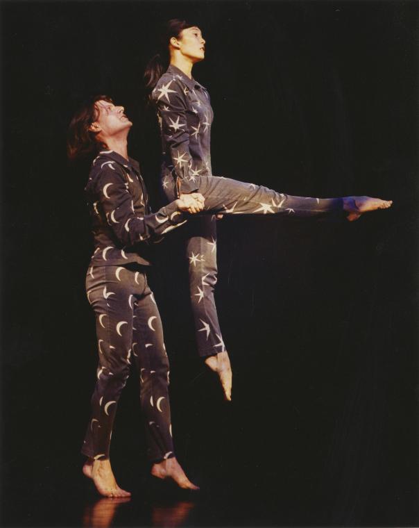 Shawn Gannon with Maile Okamura in the premiere performance run of "Resurrection," 2002