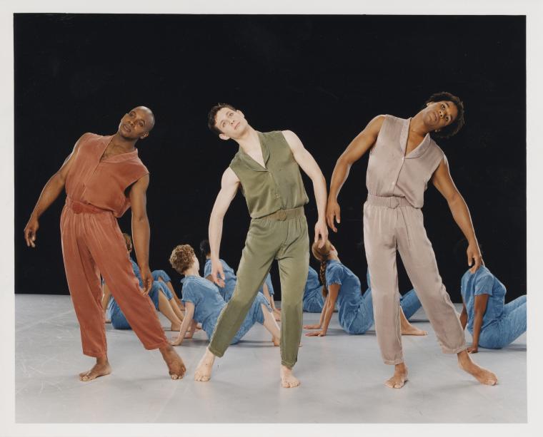 Joe Bowie, David Leventhal, Charlton Boyd, and the company in "Bedtime," 2000