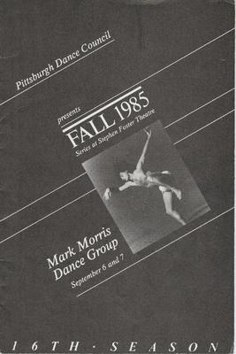 Program for Pittsburgh Dance Council (Pittsburgh, PA) - September 6-7, 1985
